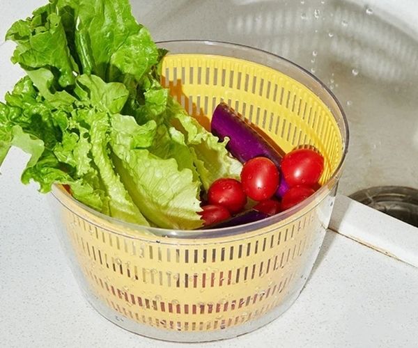 SpinFresh™ – Secador Eléctrico de Ensaladas Recargable para Frutas y Verduras.