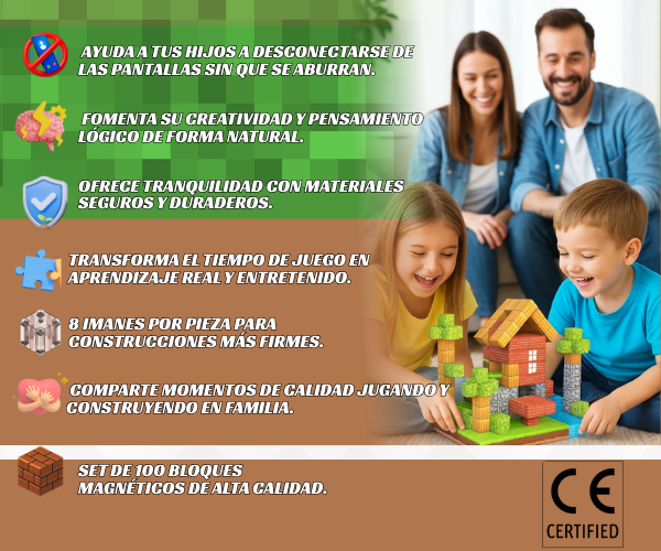 Minebloques™ - Bloques magnéticos sensoriales Montessori.