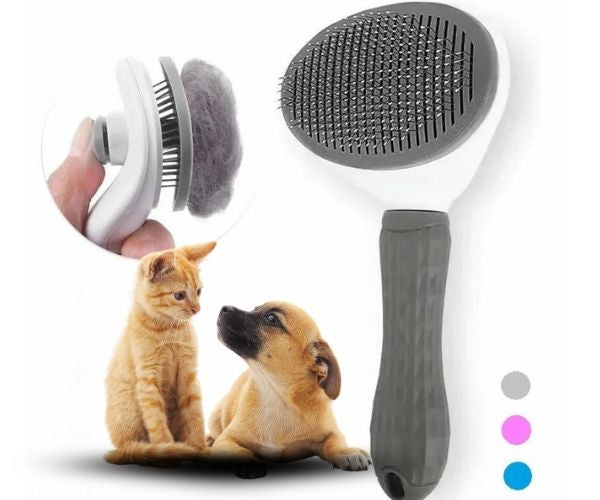 PeinaFácil™ – Cepillo Autolimpiante para Perros y Gatos / Eliminador de Pelo y Subpelo.