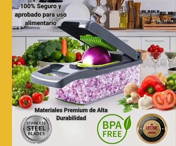 KitchenPro™ - Cortador Profesional de Verduras 14 en 1.