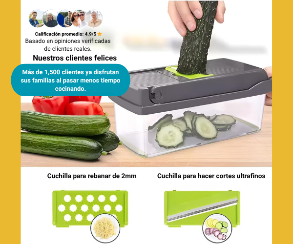 KitchenPro™ - Cortador Profesional de Verduras 14 en 1.