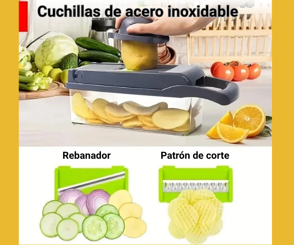 KitchenPro™ - Cortador Profesional de Verduras 14 en 1.