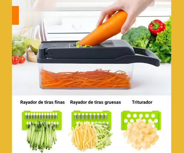 KitchenPro™ - Cortador Profesional de Verduras 14 en 1.