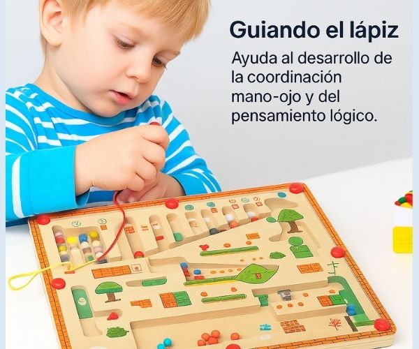 Rutas Inteligentes™ Laberinto Magnético Montessori Para Pensar Jugando.