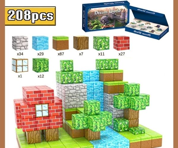 Minebloques™ - 208 bloques magnéticos Montessori.