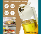 Dispensador de vidrio 2 en 1. DuoAceite™