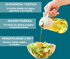 Dispensador de vidrio 2 en 1. DuoAceite™