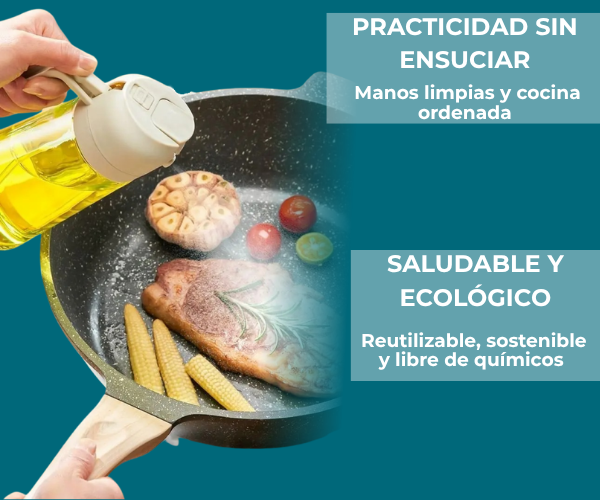 Dispensador de vidrio 2 en 1. DuoAceite™