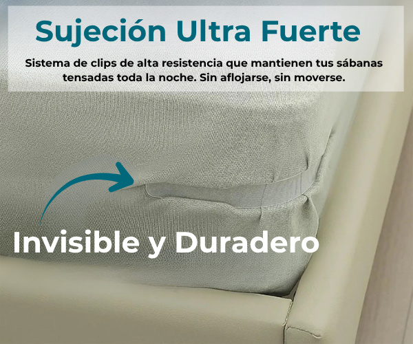 AjustaPlus™ - Sujetadores o fijadores de sábanas antideslizantes.