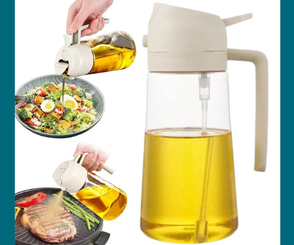 Dispensador de vidrio 2 en 1. DuoAceite™