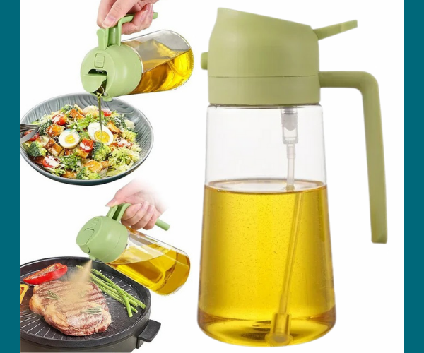 Dispensador de vidrio 2 en 1. DuoAceite™