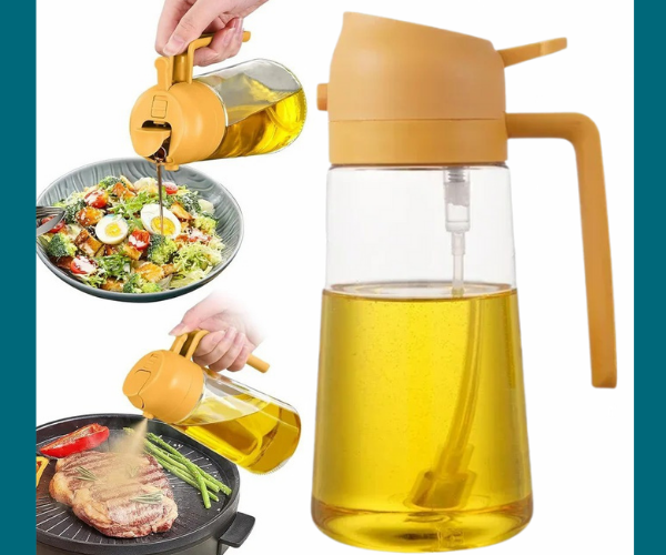 Dispensador de vidrio 2 en 1. DuoAceite™