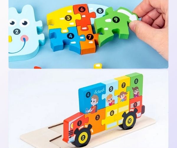 CuentaYEncaja™ – Rompecabezas 3D de madera con números