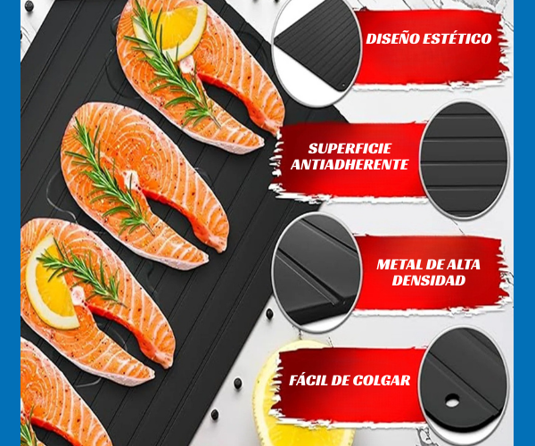 FrostAway™ – Bandeja de Descongelación Rápida para Alimentos.