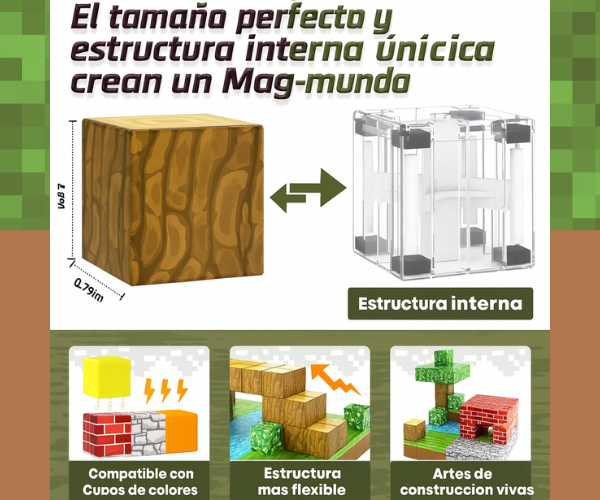 Minebloques™ - 208 bloques magnéticos Montessori.