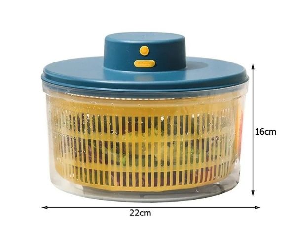 SpinFresh™ – Secador Eléctrico de Ensaladas Recargable para Frutas y Verduras.