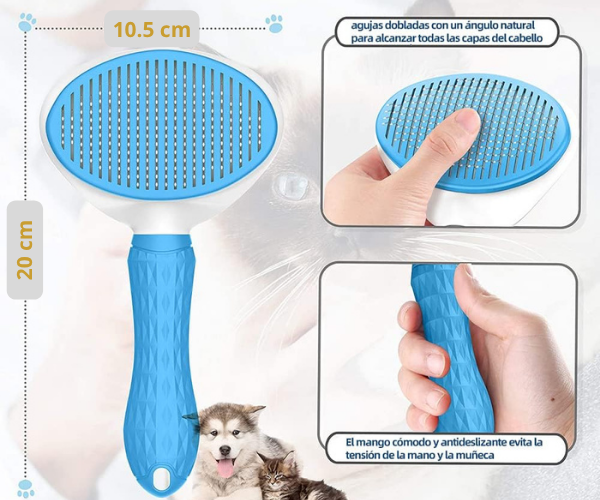 PeinaFácil™ - Cepillo Autolimpiante para Mascotas