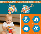 MiniExplora™- Cubo sensorial Montessori 10 en 1 para motricidad fina y juego tranquilo.