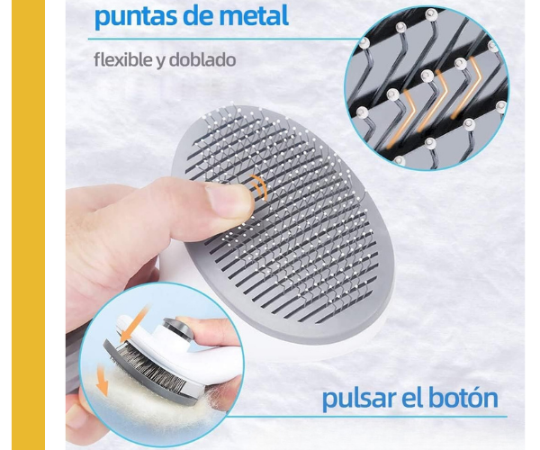 PeinaFácil™ - Cepillo Autolimpiante para Mascotas