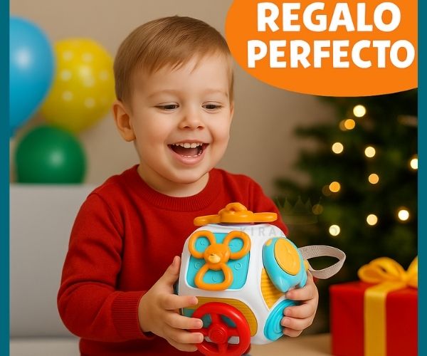 MiniExplora™- Cubo sensorial Montessori 10 en 1 para motricidad fina y juego tranquilo.