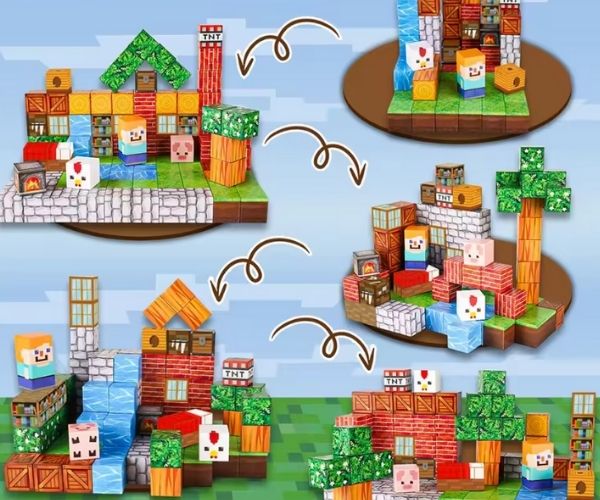 Minebloques™ - 208 bloques magnéticos Montessori.