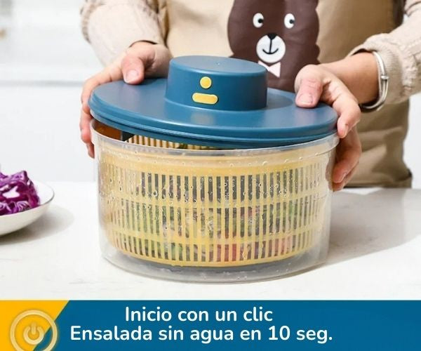 SpinFresh™ – Secador Eléctrico de Ensaladas Recargable para Frutas y Verduras.